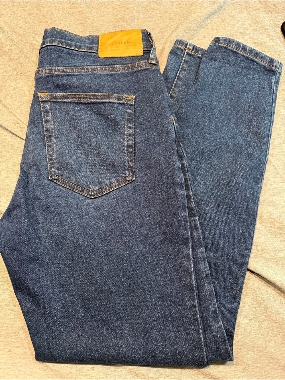 Everlane Womens Blue Jeans Straight-Leg Jeans